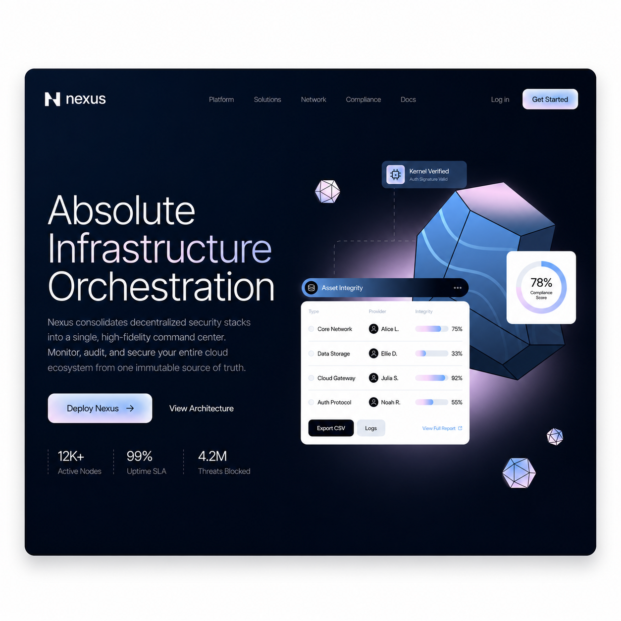Landing page infrastructure cloud