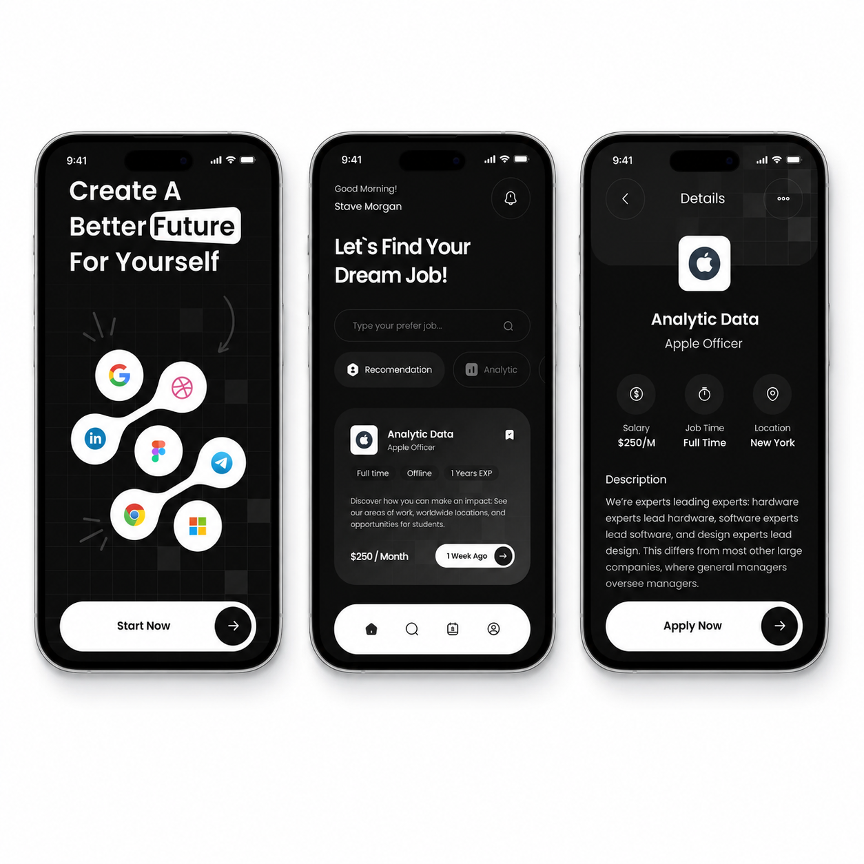 Application iOS de recherche d'emploi